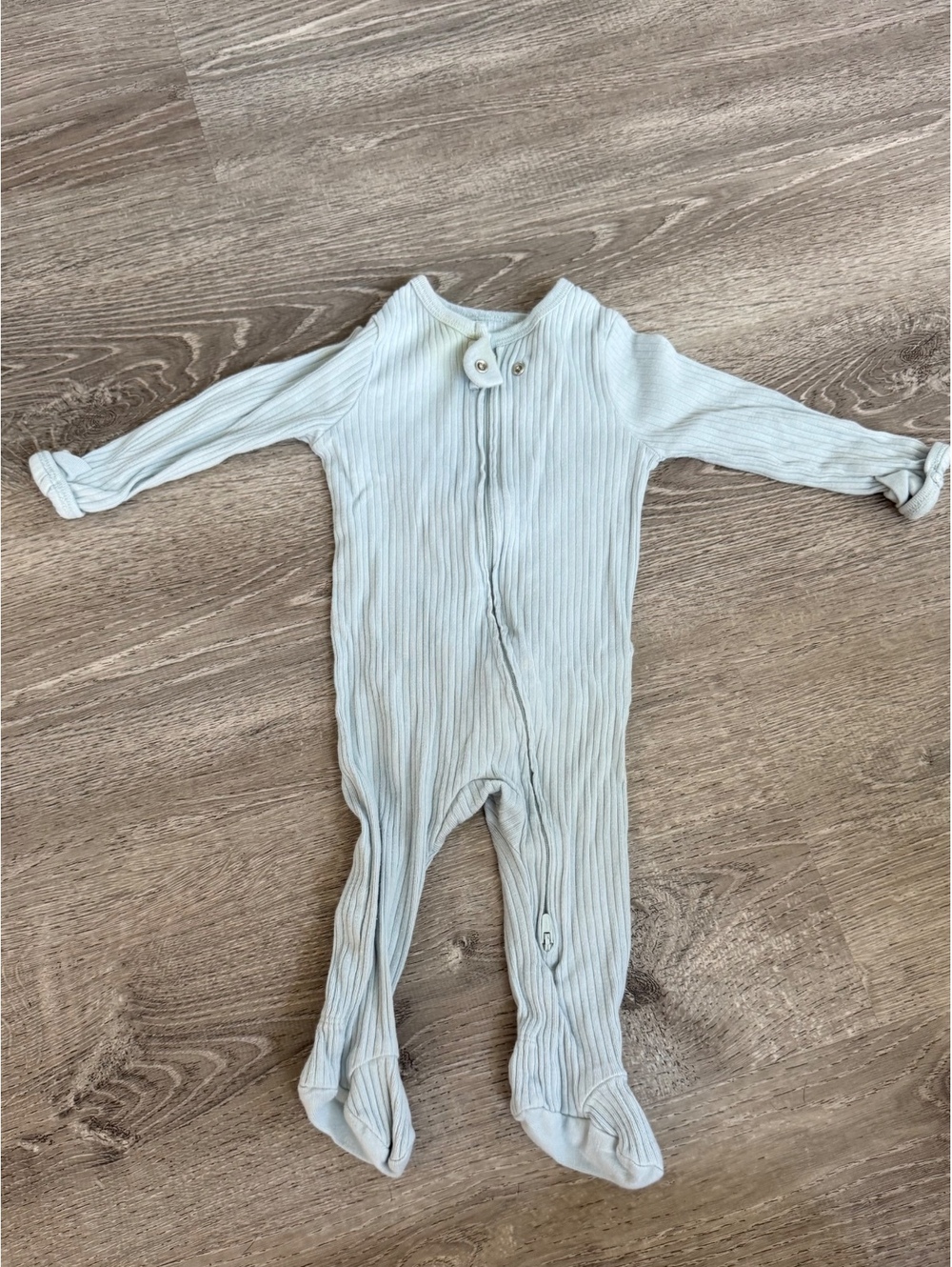 Cloud Island Baby Ribbed Footed Onesie 3-6M